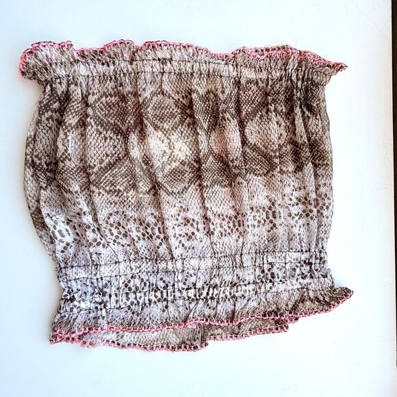 NWT Ramy Brook “Luana” Strapless Animal-Print Sequin Top.  Size XS - Picture 5 of 10